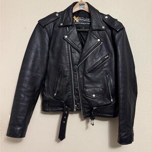 Element Black Leather Motorcycle Jacket